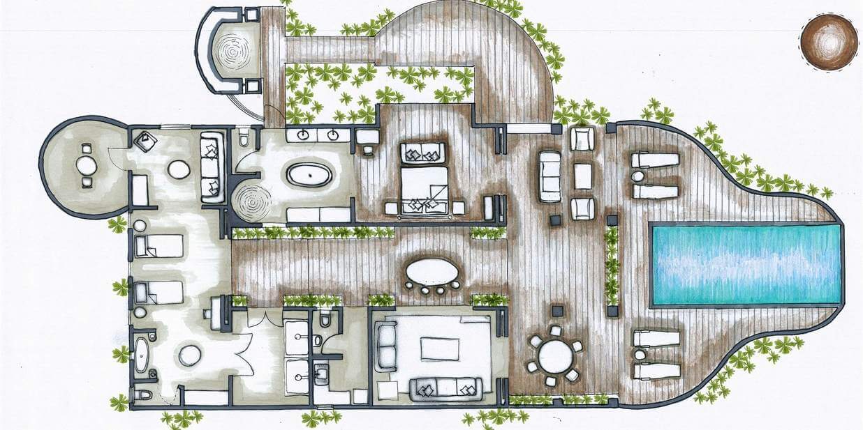Villa Amizade room layout