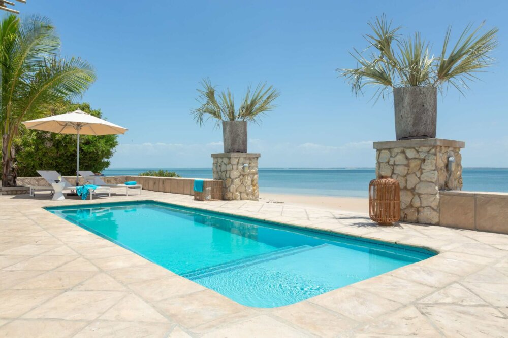 pool area at Azura Benguerra villas