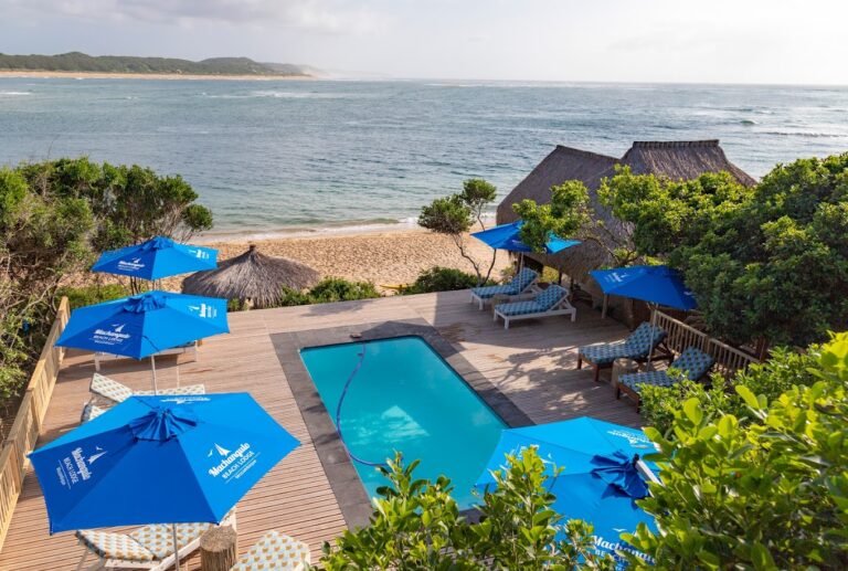 The swimming pool at Machangulo Beach Lodge Mozambique
