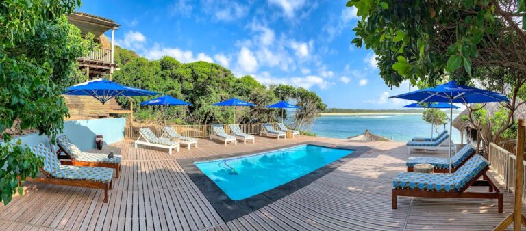 The outdoor swimming pool at Machangulo Mozambique