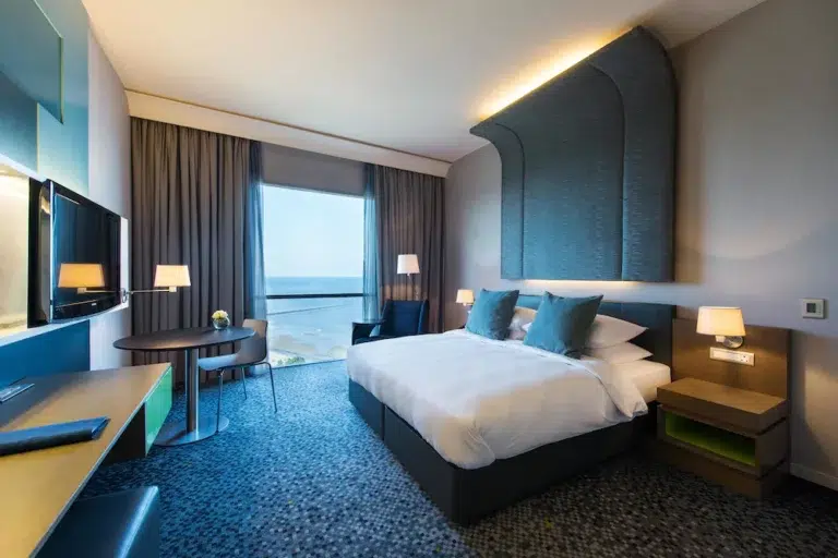 bedroom interior of Radisson Blu Hotel in mozambique