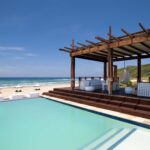 The pool overlooking the ocean in Mozambique