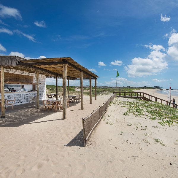 outside bar on the beach in Mozambique