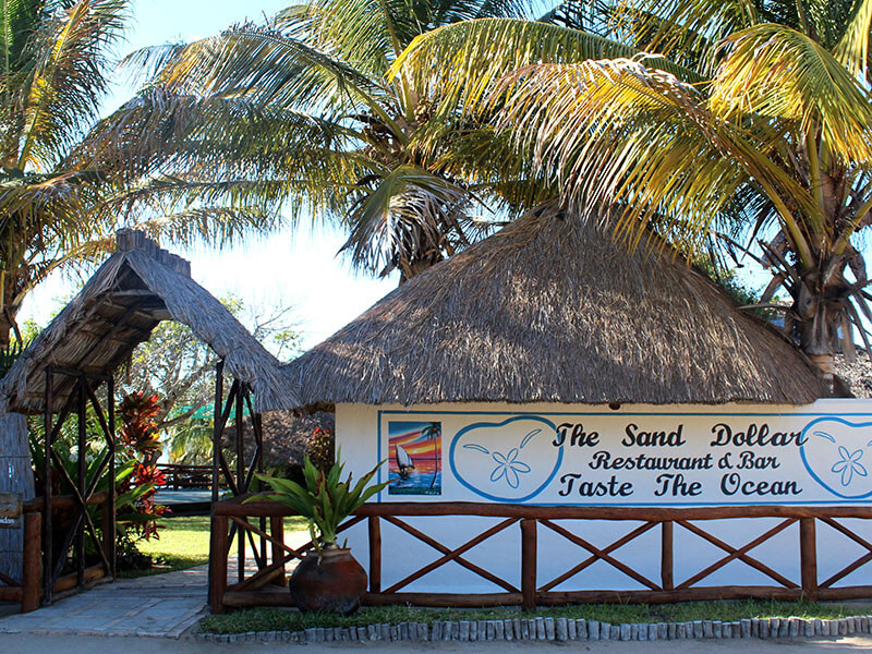 Restuarant and bar entrance at Archipelago Resort in Mozambique
