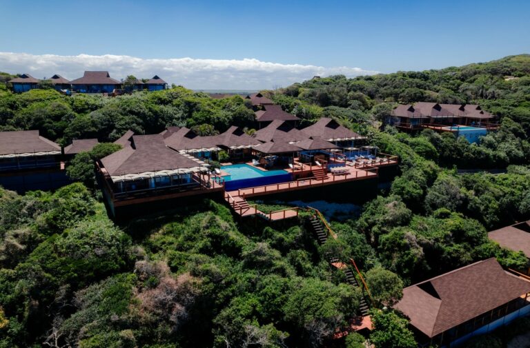 Aerial view of the private villa at White Pearl Resorts