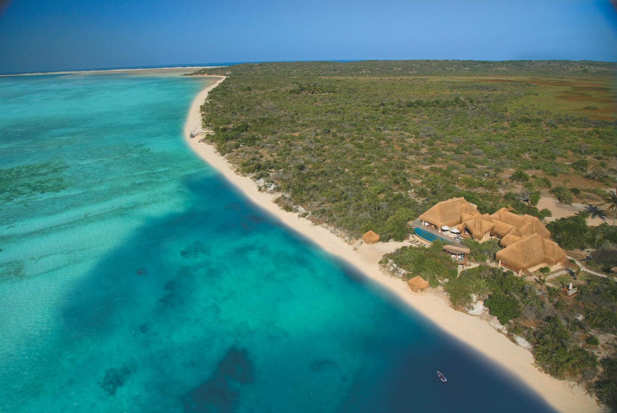 Azura Benguerra aerial view in the Bazaruto Archipelago