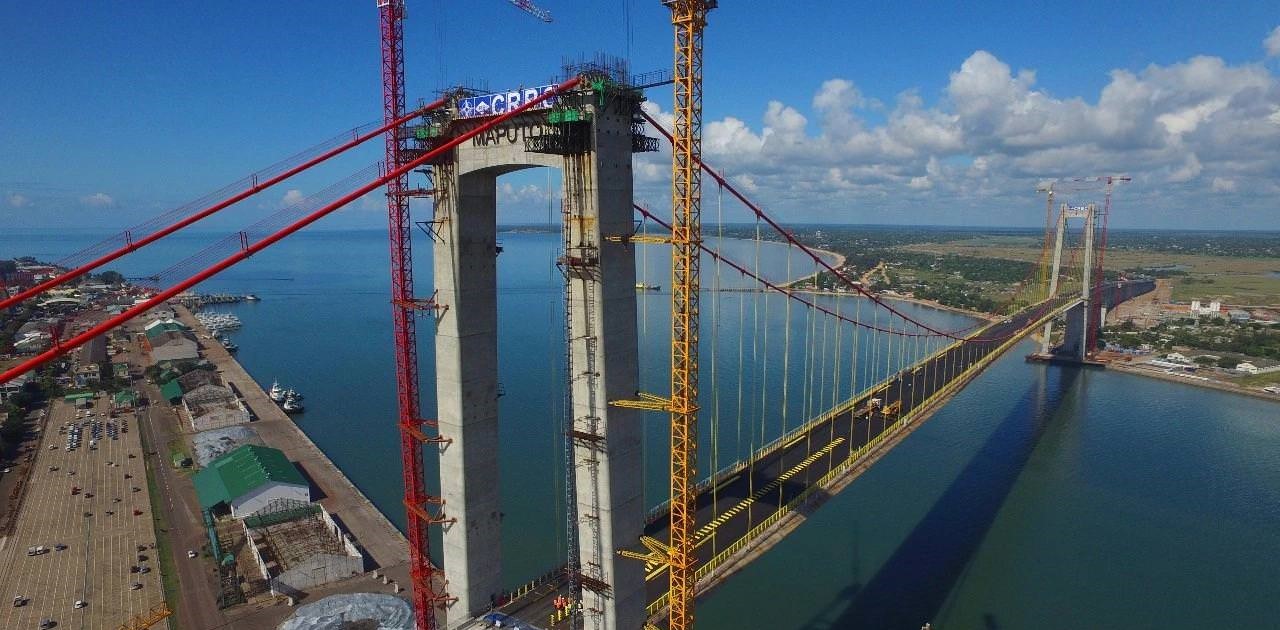 The Maputo bridge from at Katembe from Natal to Maputo