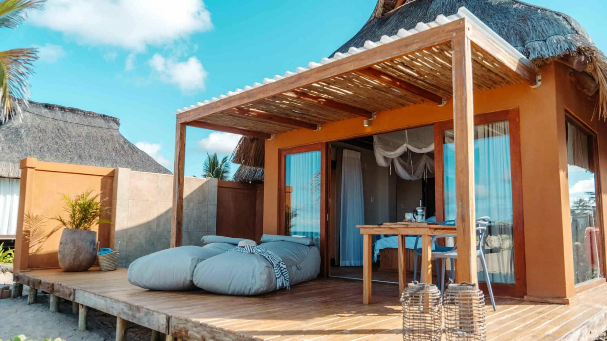 Eclectic Beach Retreat Patio area