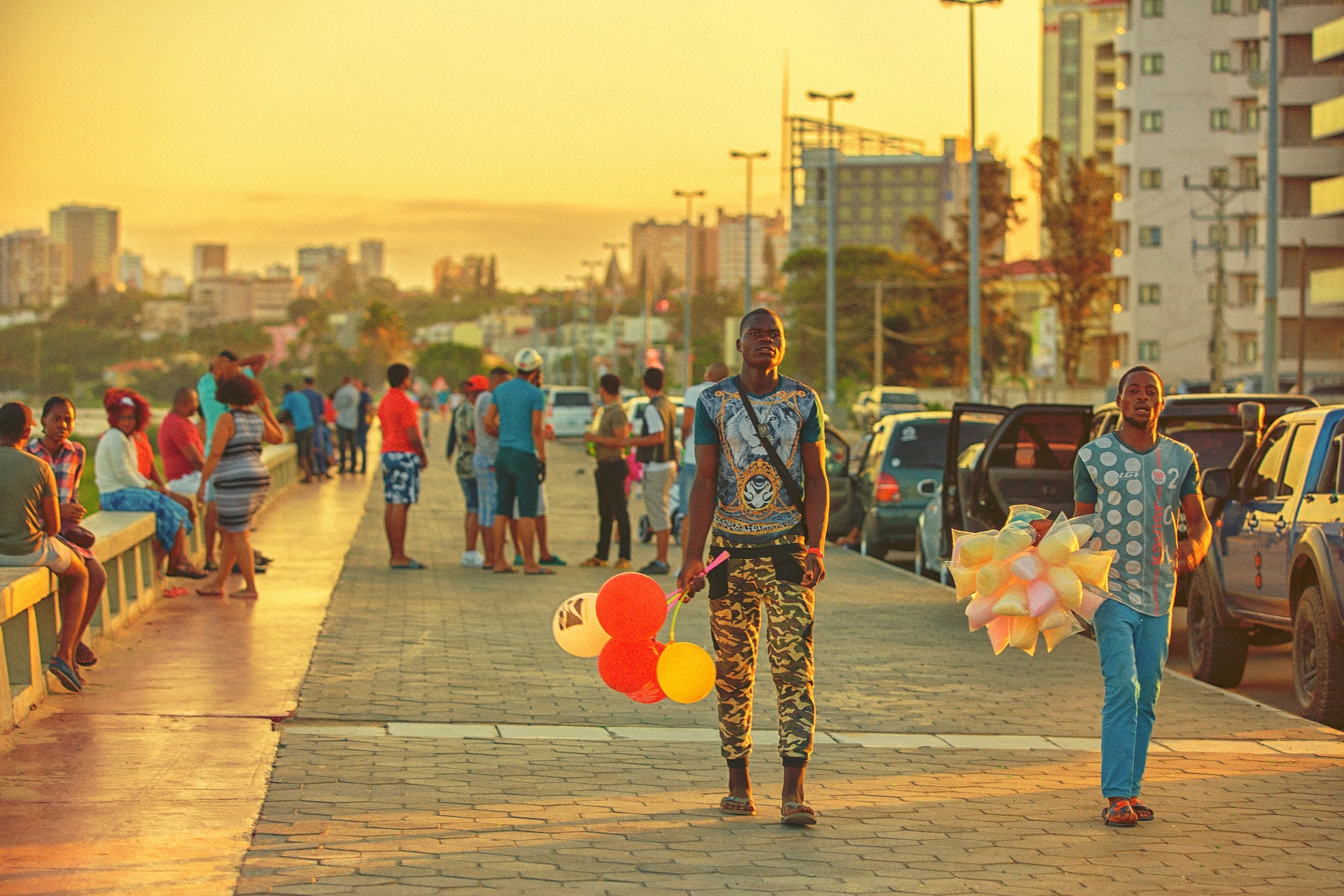 The busy streets of Maputo Mozambique