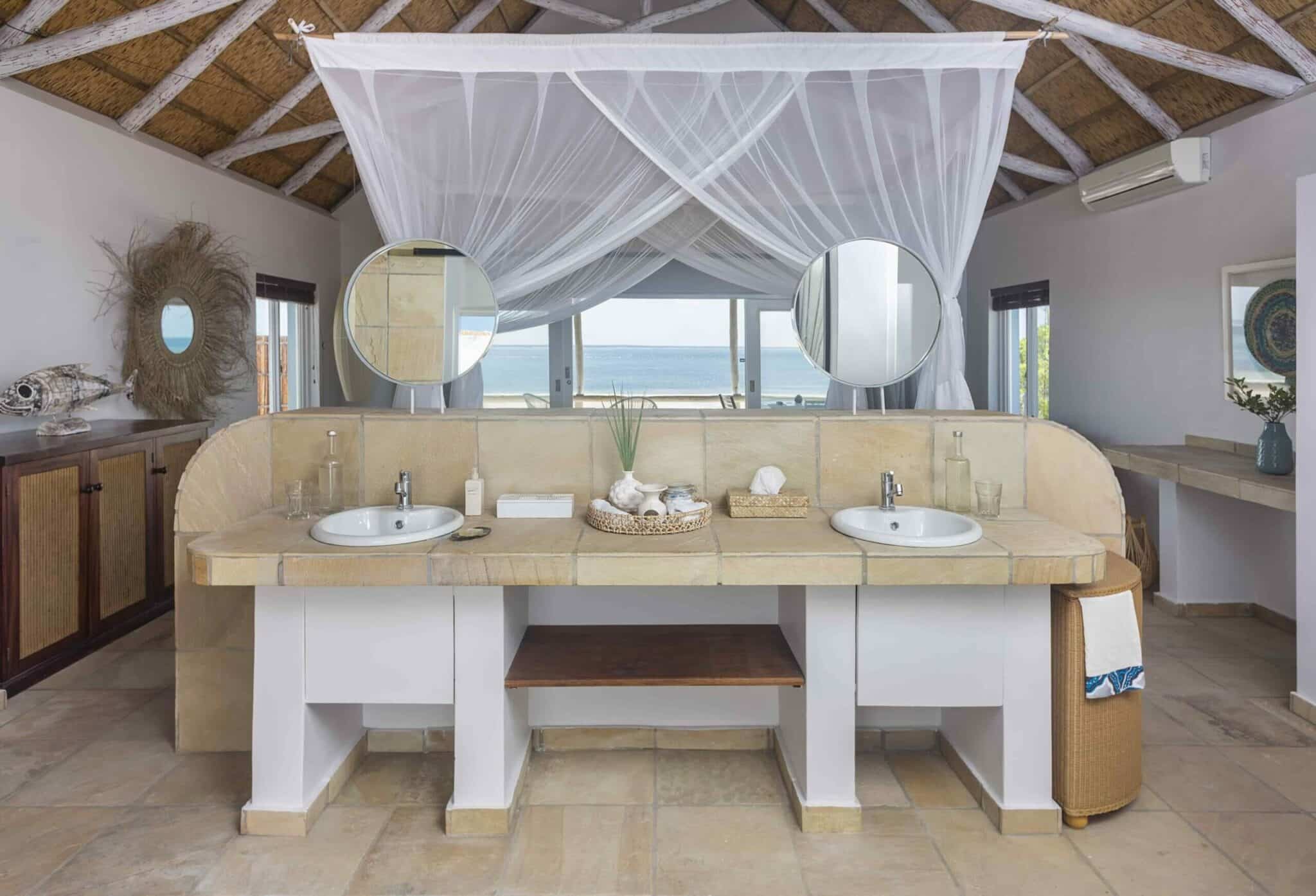 The bedroom interior of the villa