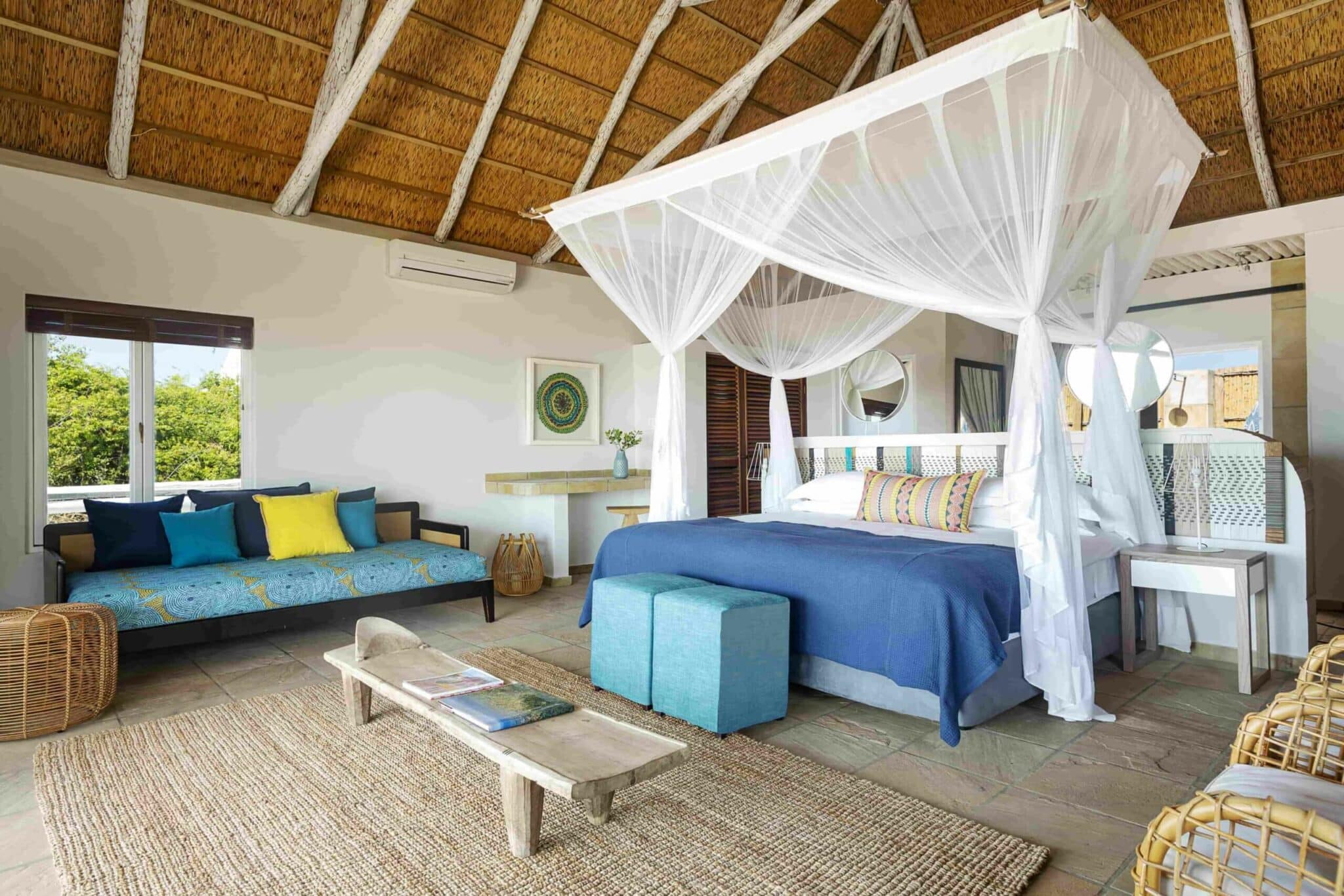 bedroom suite at Azura Benguerra lodge