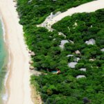 aerial shot of the Cabo beach villas