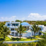 Santorini Villa Mozambique lodge aerial shot