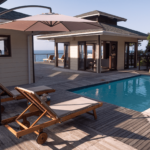 Leatherback beach villa pool area outside