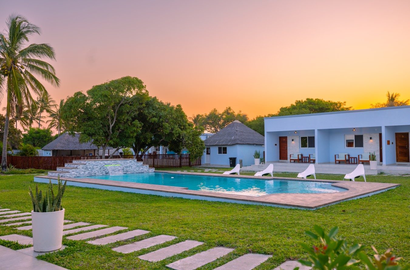Luxury Mozambique accommodation at sunset Inhaca Island and Villa Martins
